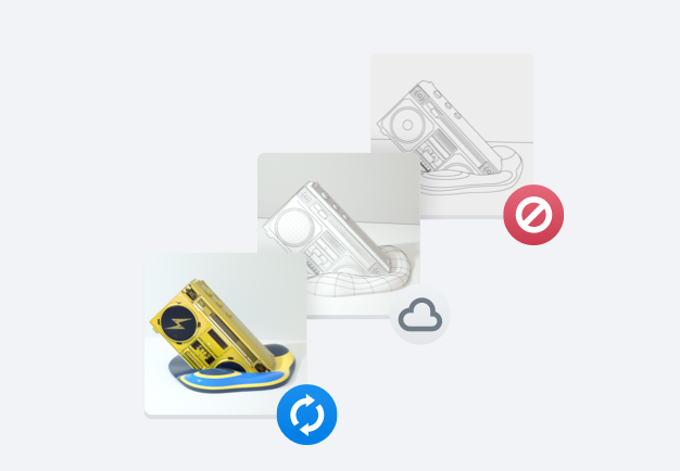 A file being backed up to the cloud